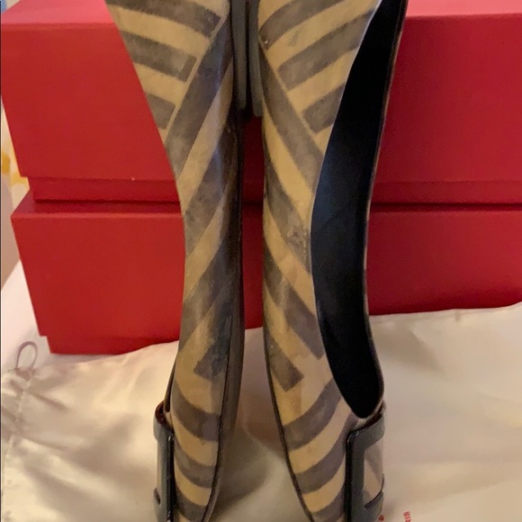 Striped Roger Vivier ballet flats - Picture 4 of 5